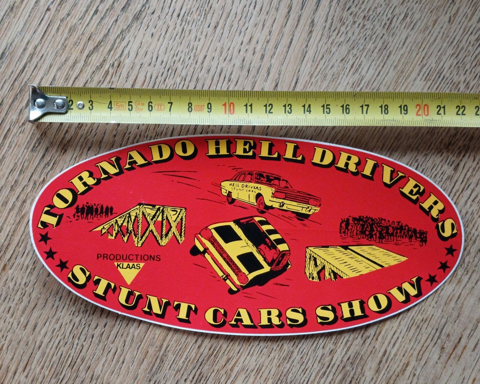 Sticker Hell Drivers Tornado Stunt Cars Show 3, Ophalen of Verzenden, Zo goed als nieuw