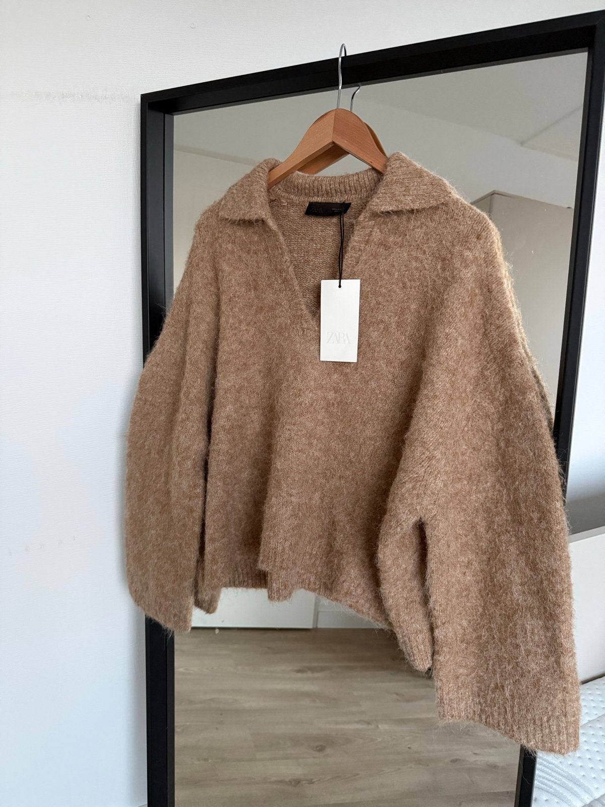 Zara trui met kraag - Nieuw met kaartje, Ophalen of Verzenden, Nieuw, Maat 38/40 (M), Bruin