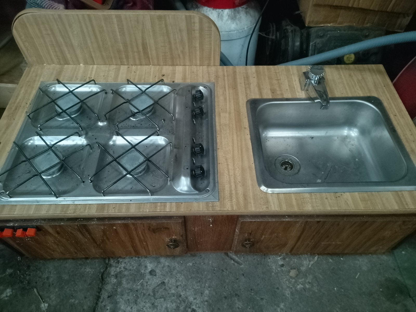 Compleet keukenblokje Camper of Caravan aangeboden, Ophalen, Gebruikt