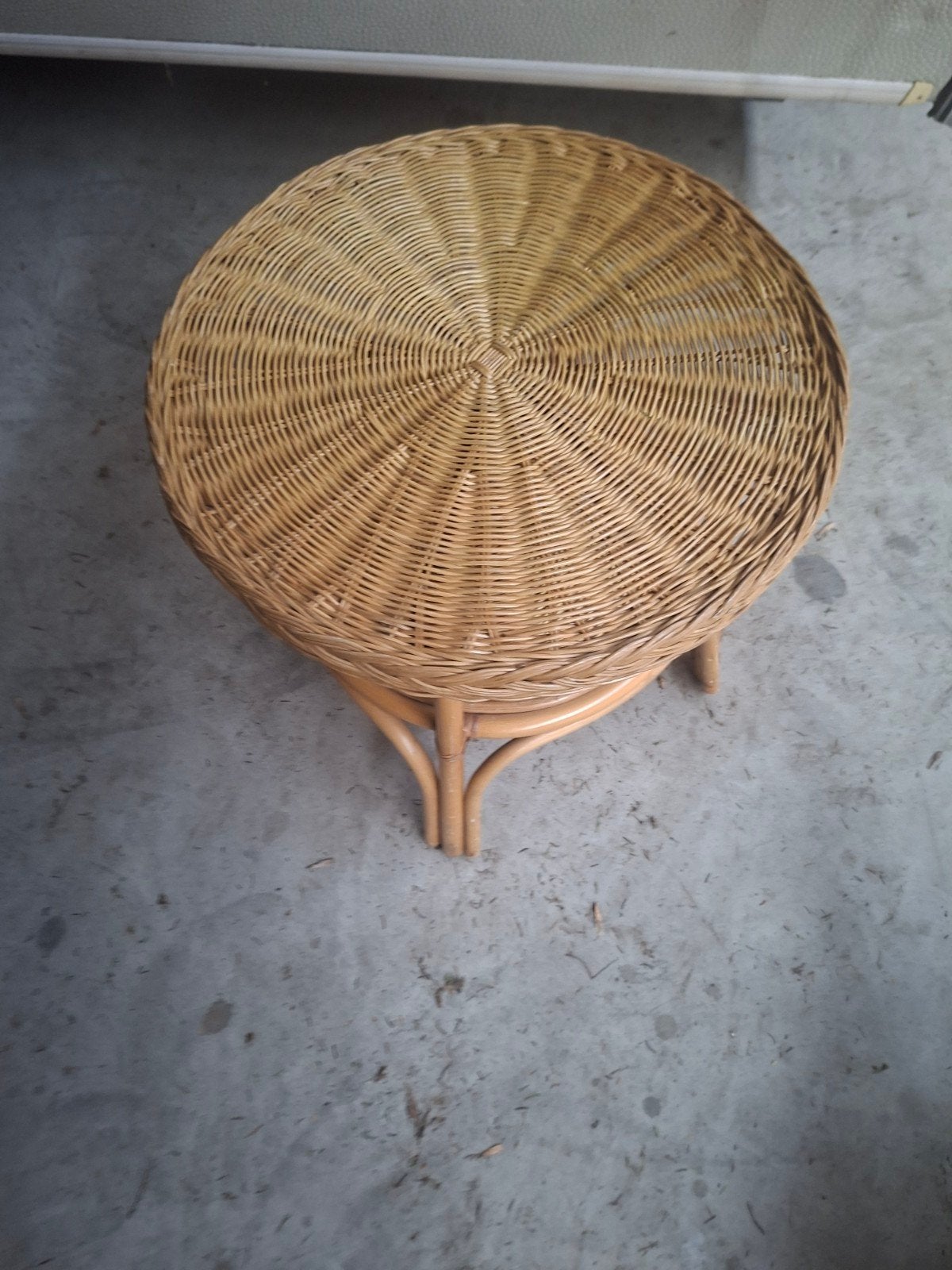 Rotan Rieten tafel, Huis en Inrichting, Tafels | Bijzettafels, Overige materialen, Minder dan 55 cm, Zo goed als nieuw, Rechthoekig