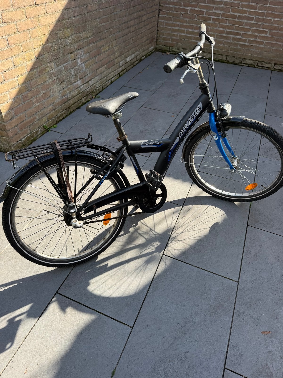 Pegasus Power Cool fiets - Zwart/Blauw, Gebruikt, Velgrem, Minder dan 49 cm, Ophalen