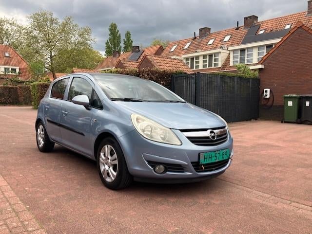 Opel Corsa 1.2 5D 2009 AIRCO/APK/ONDERHOUD/Trekhaak/NL Auto, Auto's, Voorwielaandrijving, Stof, Zwart, 4 cilinders