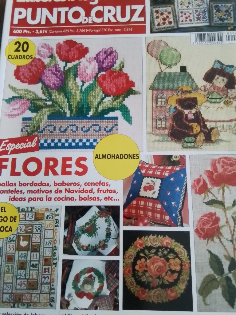 punt de cruz, flores Borduurblad, Hobby en Vrije tijd, Ophalen of Verzenden, Zo goed als nieuw, Handborduren, Patroon