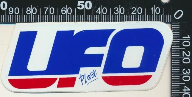 Sticker: Ufo (4), Ophalen of Verzenden, Zo goed als nieuw, Bedrijf of Vereniging