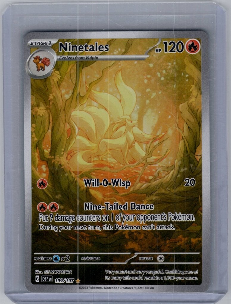 OBF 199 Ninetales, Ophalen of Verzenden, Nieuw, Losse kaart, Foil