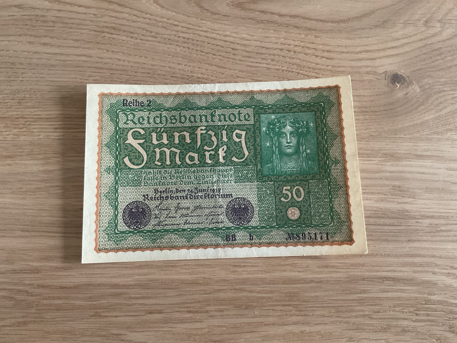 Historisch Duits 50 Mark biljet uit 1919, Postzegels en Munten, Bankbiljetten | Europa | Niet-Eurobiljetten, Ophalen of Verzenden