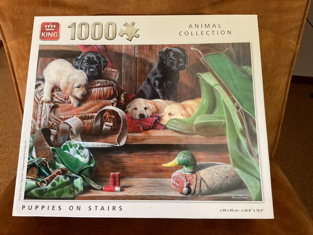 King Animal Collection Puzzel 1000 stukjes - Puppies, Ophalen, 500 t/m 1500 stukjes, Gebruikt, Legpuzzel