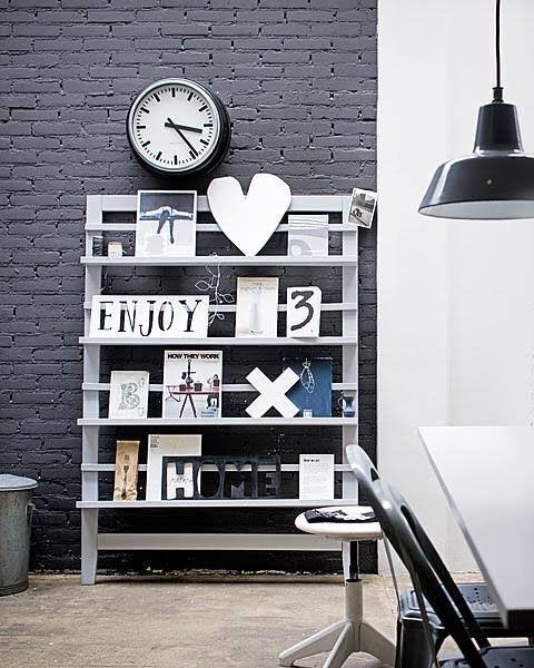 Wit VT wonen wandrek / tijdschriftenrek / fotorek ZGAN, Huis en Inrichting, Ophalen, Zo goed als nieuw