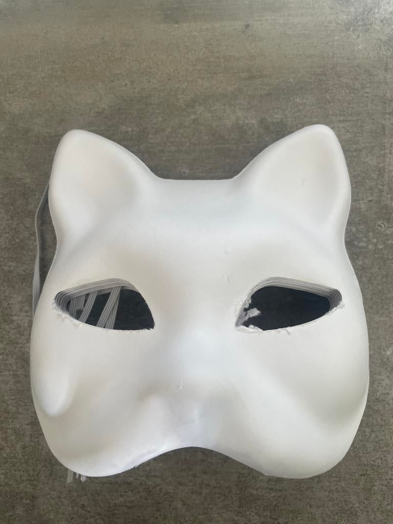 Witte Kattenmaskers voor Feestjes en Cosplay (10 stuks), Ophalen of Verzenden, Zo goed als nieuw