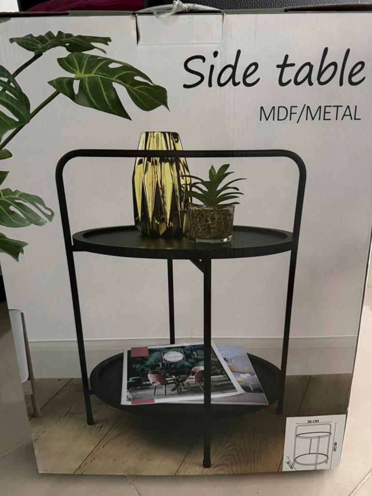 2 keer Side table zwart, Overige materialen, Nieuw, Minder dan 50 cm, Ophalen of Verzenden