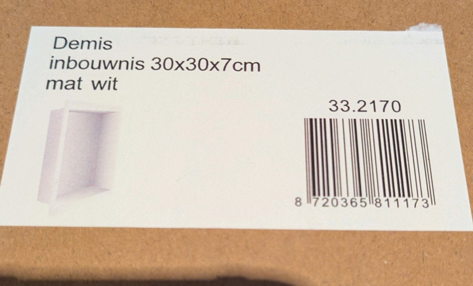 Inbouwnis mat wit badkamer 30*30*7 nieuw, Ophalen of Verzenden, Nieuw, Rvs, Overige typen