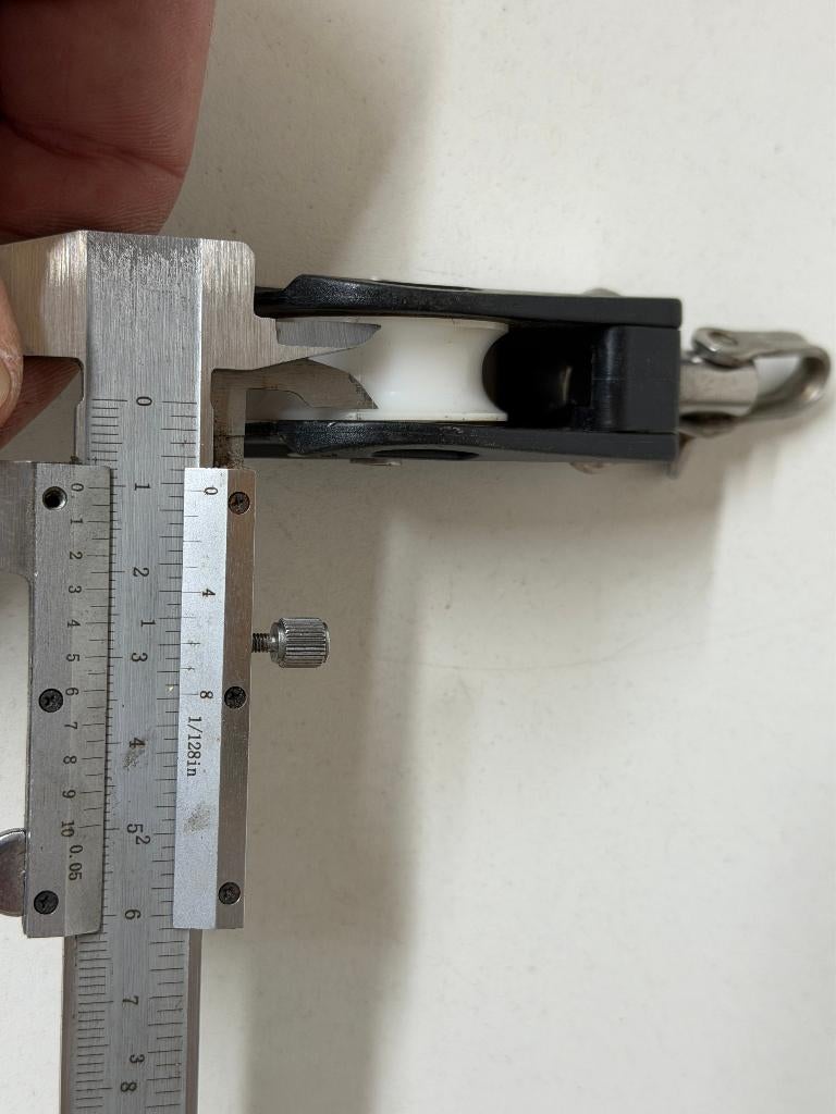 3 x HYE 1 schijfs blok 35 mm tot 10 mm lijn met wartel, Watersport en Boten, Accessoires en Onderhoud, Ophalen of Verzenden, Gebruikt