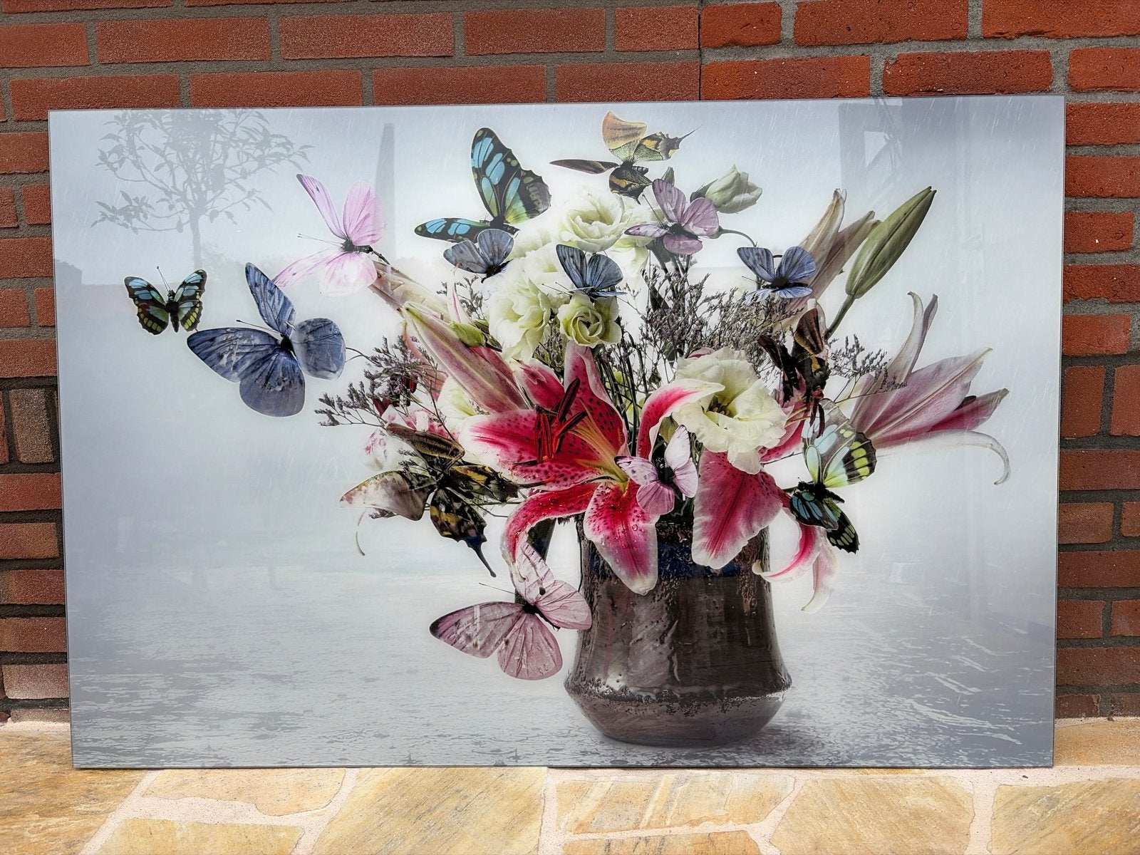 Plexiglas kunstwerk 120x80cm met aluminium frame, Huis en Inrichting, Woonaccessoires | Schilderijen, Tekeningen en Foto's, Ophalen