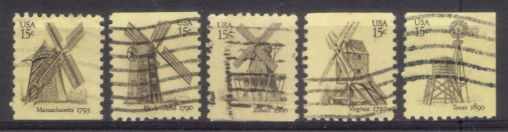 USA (2) - molens, Verzenden, Gestempeld, Noord-Amerika