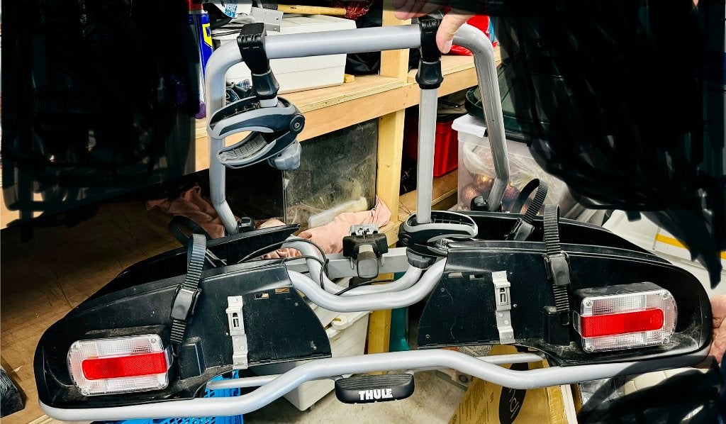 Thule fietsendrager, Ophalen, Gebruikt, 2 fietsen, Trekhaakdrager