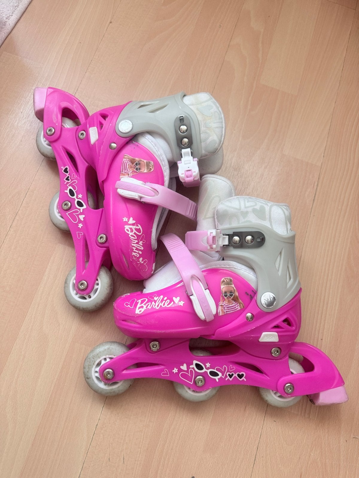 Barbie rolschaatsen voor kinderen - verstelbaar maat 27-30, Ophalen, Verstelbaar, Gebruikt, Kinderen