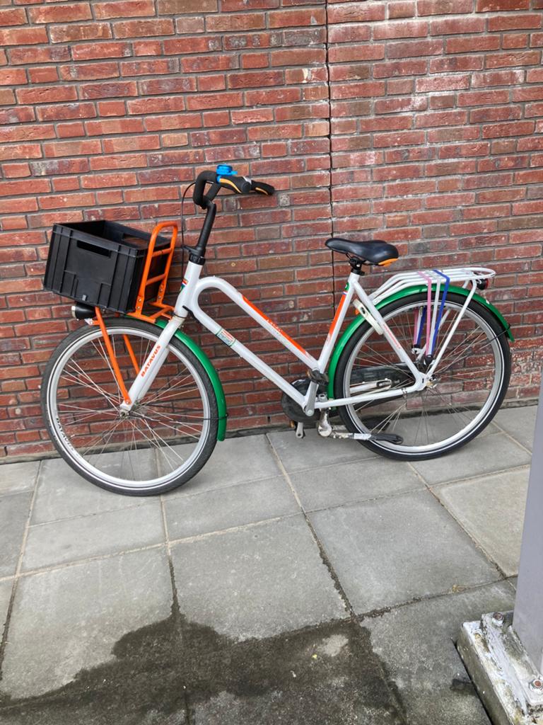 *Batavus Postcodeloterij fiets met krat*, Ophalen, Terugtraprem, Gebruikt, Versnellingen