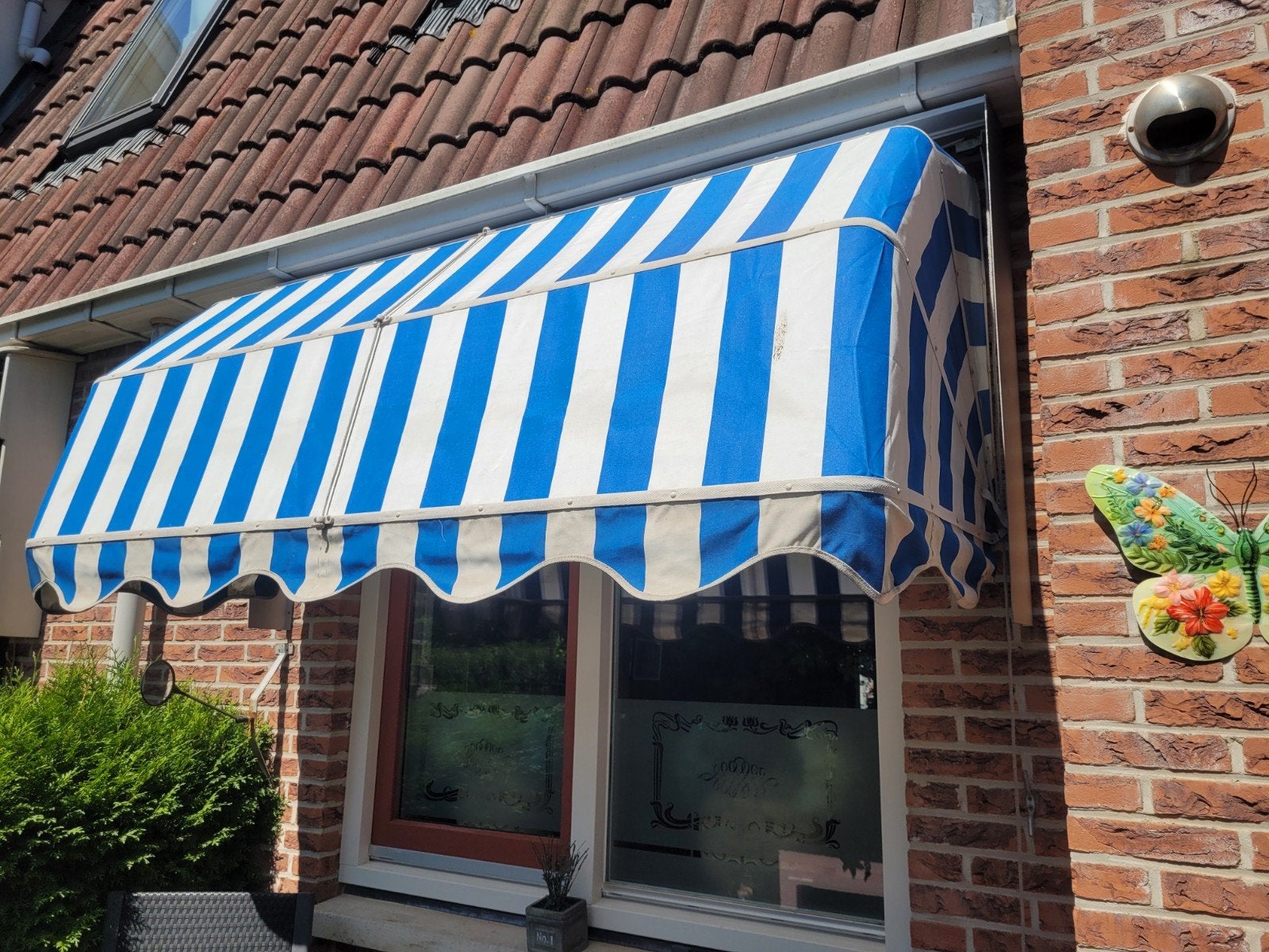 klassieke markies met aluminium frame, Ophalen, Gebruikt, 150 tot 300 cm, 250 cm tot 450 cm