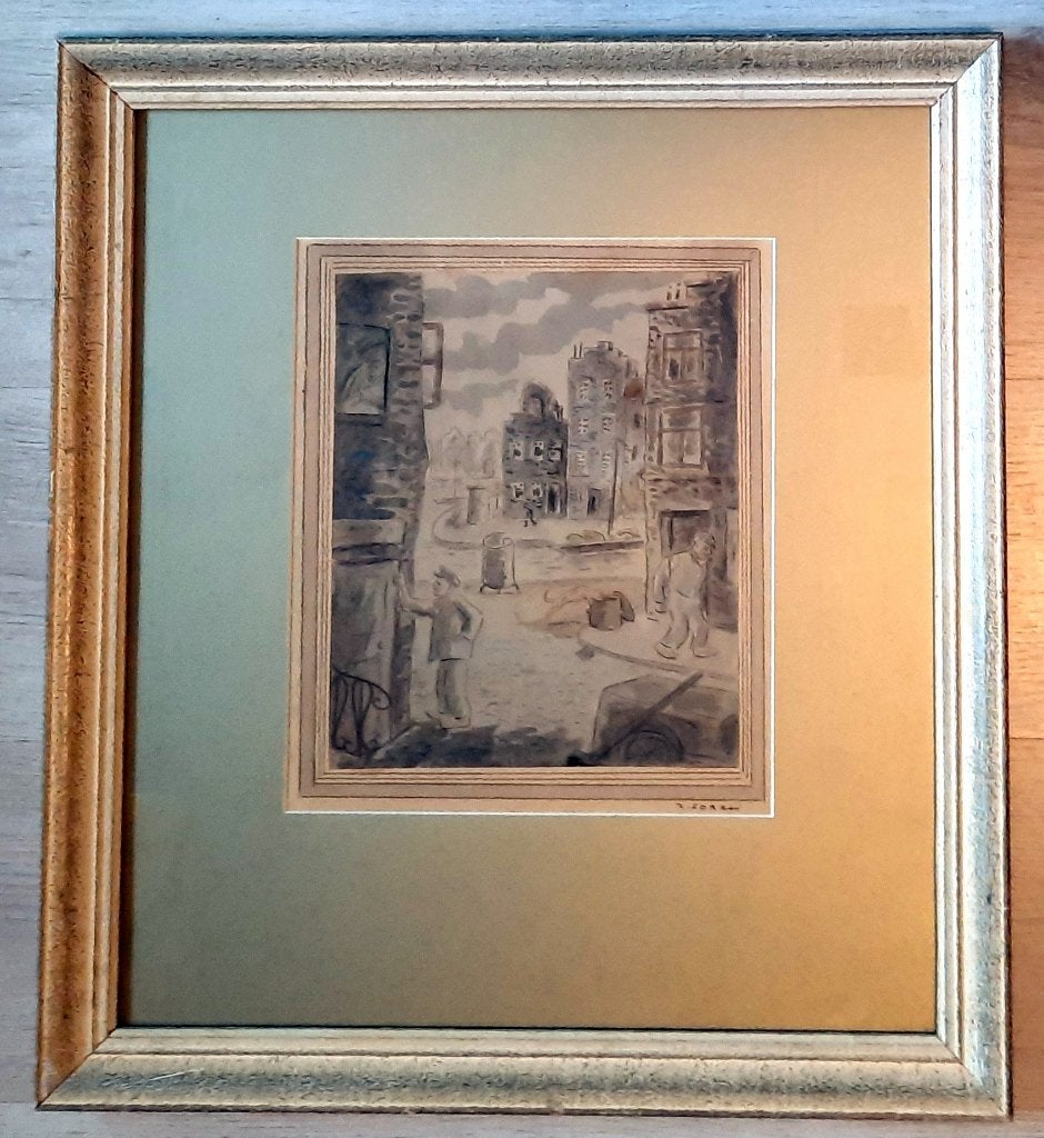 Forrai Zoltan. Aquarel Hongaars-Franse kunstenaar, Antiek en Kunst, Ophalen, Overige ondergronden, Aquarel, Gesigneerd