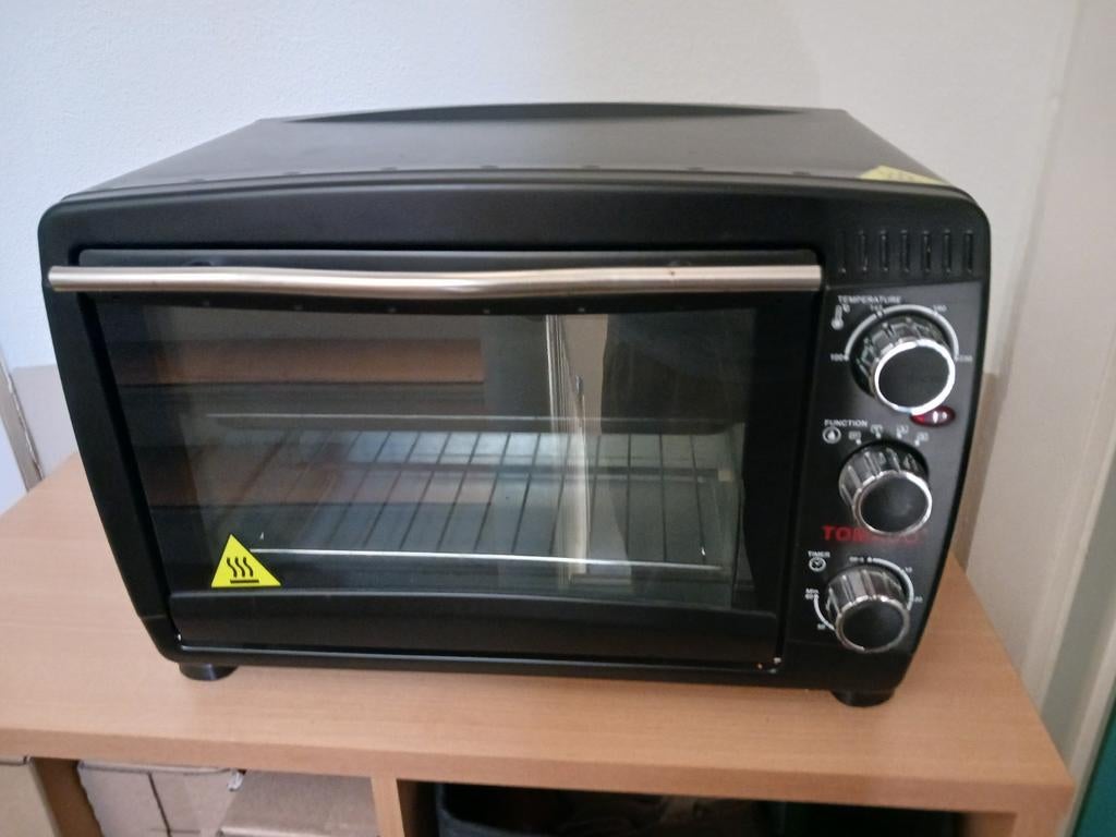 Compacte Zwarte Oven - Ideaal voor Kleine Keukens, Ophalen, Minder dan 45 cm, Gebruikt, Minder dan 45 cm