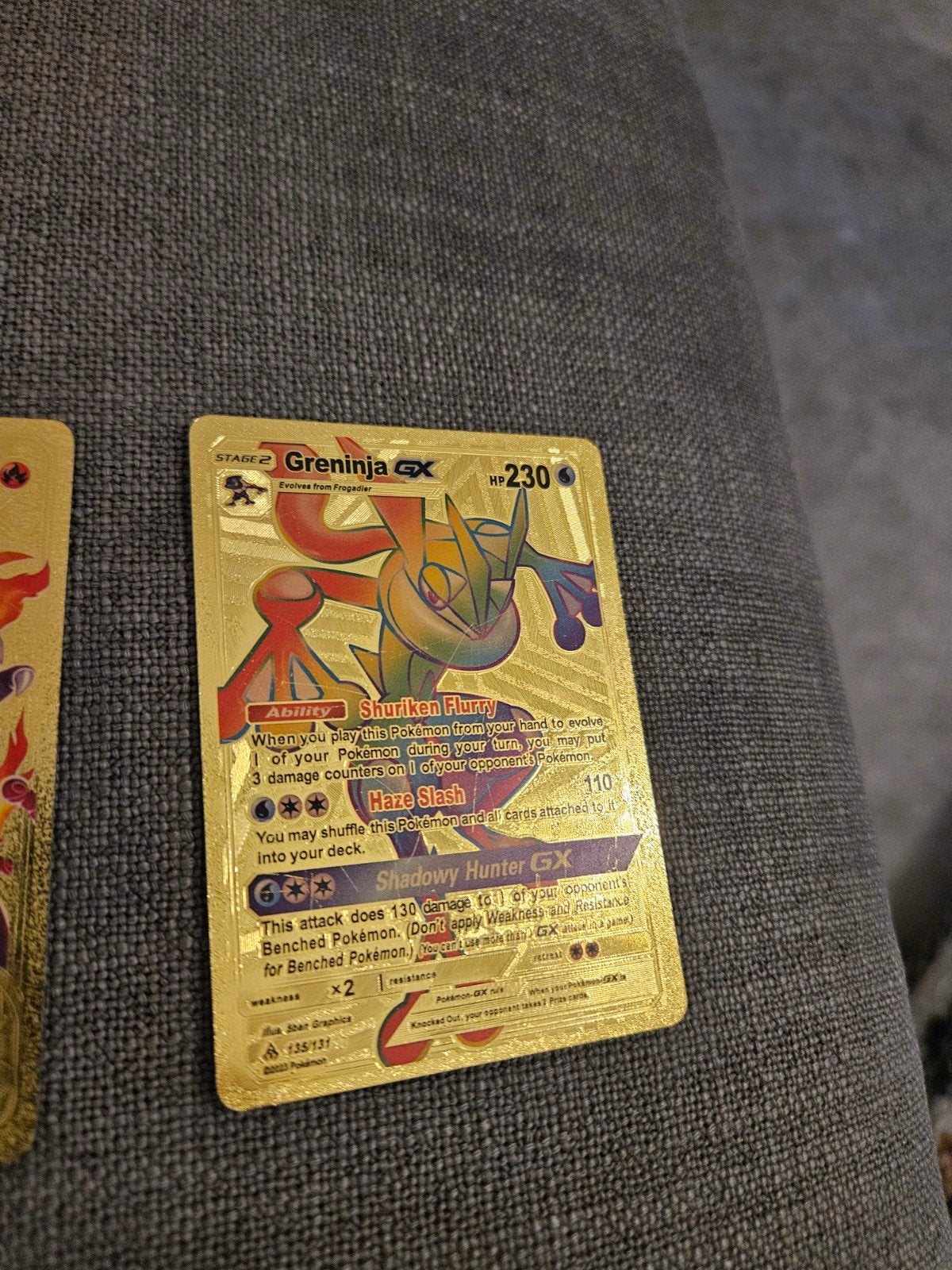 Gouden Pokémon Kaarten: Pikachu, Charizard, Greninja, Ophalen of Verzenden, Zo goed als nieuw, Meerdere kaarten, Foil