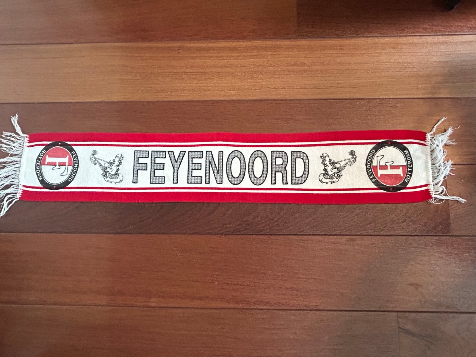 Feyenoord sjaal - Rood/Wit met logo, Verzenden, Gebruikt