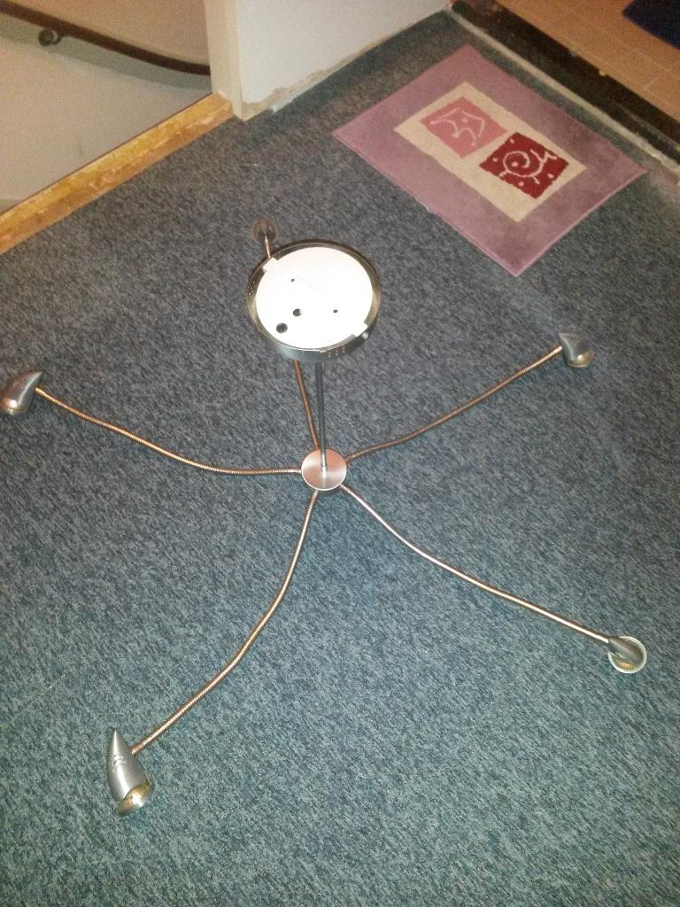 Spinlamp zilver, Ophalen, Zo goed als nieuw, Overige materialen, 50 tot 75 cm