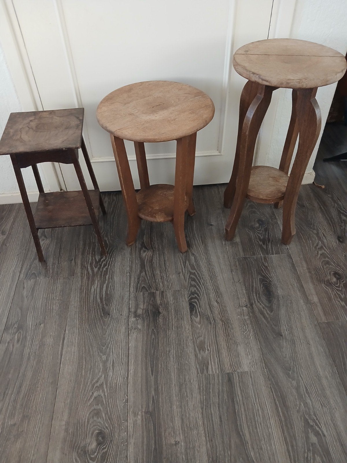 3 plantentafeltjes bloememtafeltjes, Huis en Inrichting, Ophalen, Hout