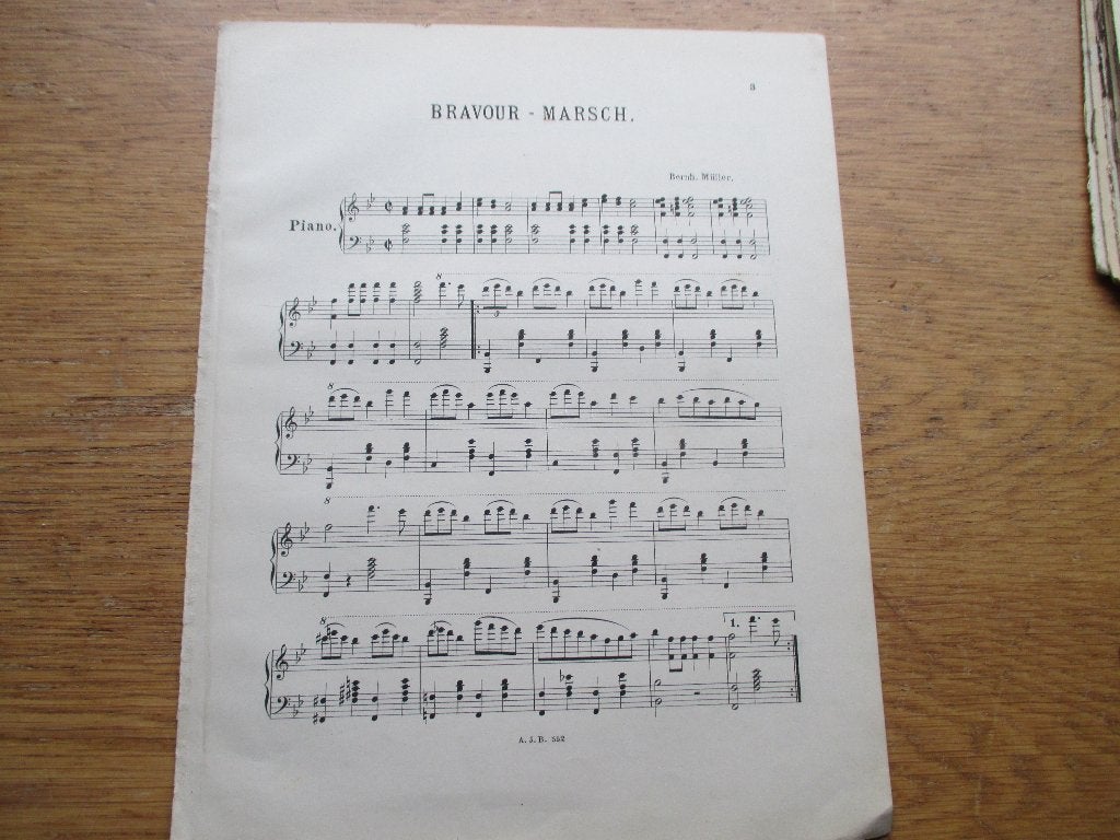 Bravour mars - voor piano, Muziek en Instrumenten, Bladmuziek, Gebruikt, Klassiek, Ophalen of Verzenden, Artiest of Componist