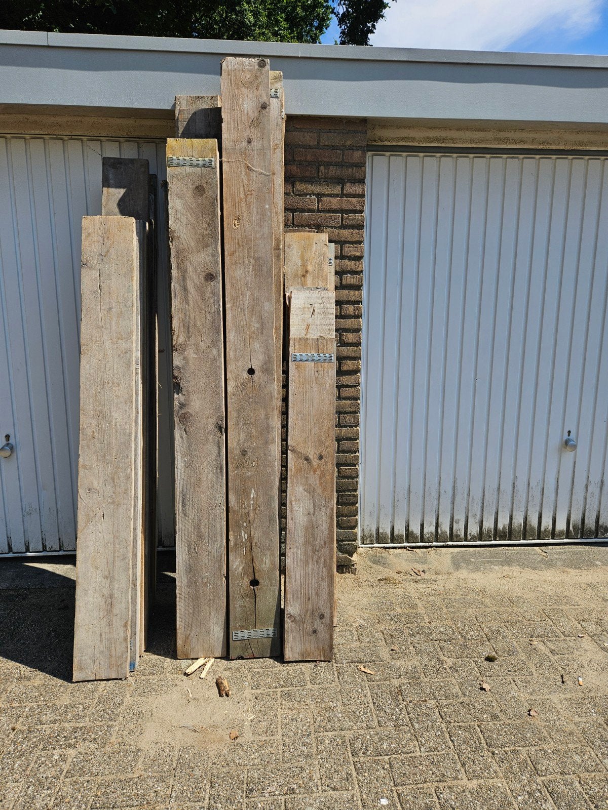 30 gebruikte steigerplanken - diverse lengtes, Gebruikt, 25 tot 50 mm, 200 tot 250 cm, Plank