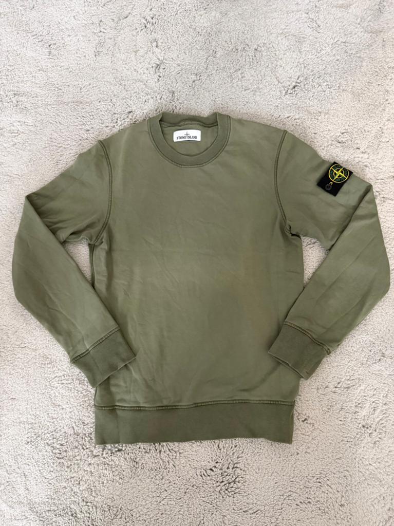 Stone Island Groene Crewneck Sweater Maat S, Ophalen of Verzenden, Zo goed als nieuw, Maat 46 (S) of kleiner, Groen