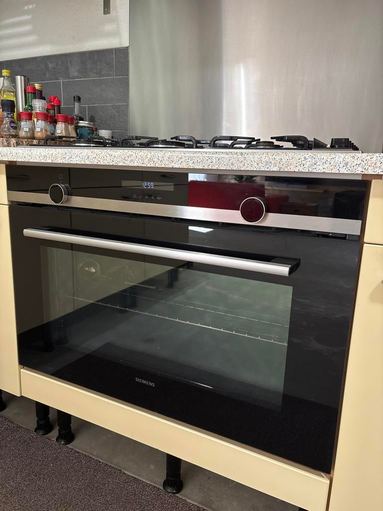 Siemens iQ500 VB578D0S0 Oven - Ruim, Zwart, Pyrolyse, Ophalen, Gebruikt, Oven, Hete lucht