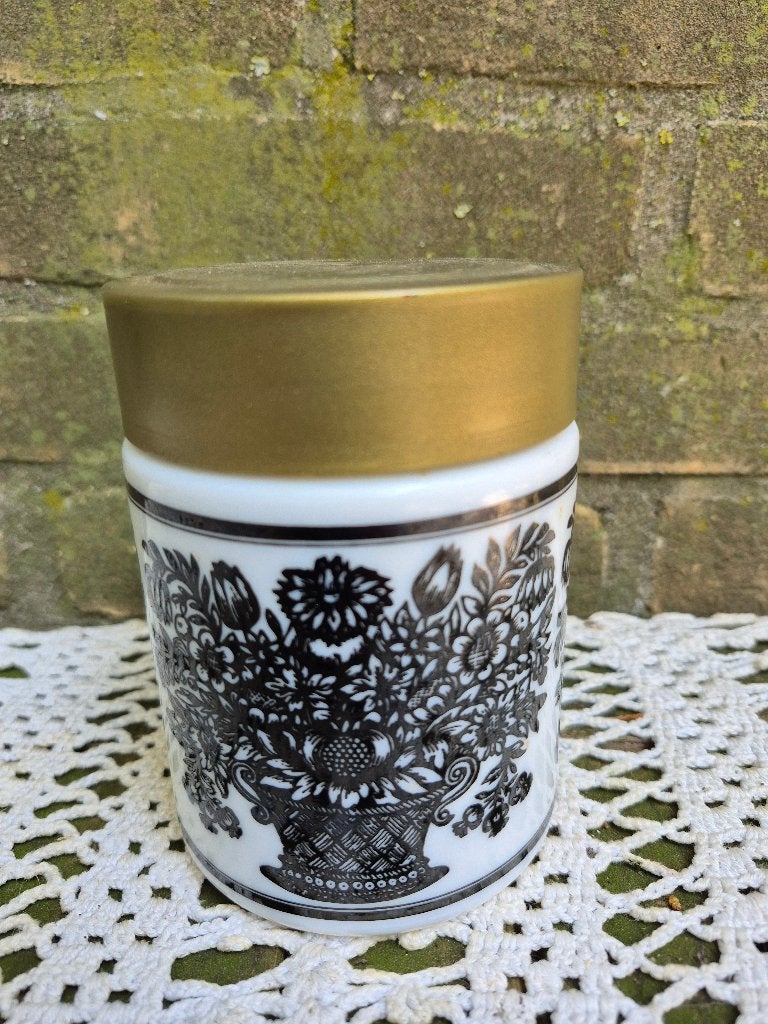 Vintage opaline pot, Ophalen of Verzenden, Zo goed als nieuw, Glas