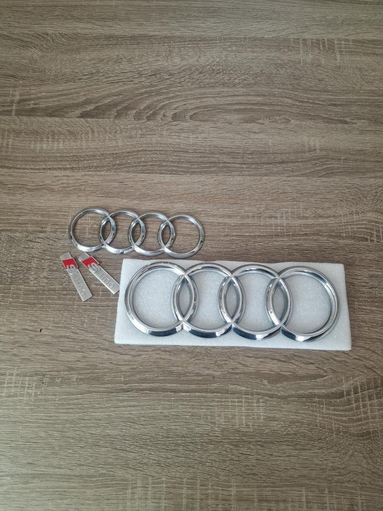 Audi logo en S line emblemen set, Ophalen of Verzenden