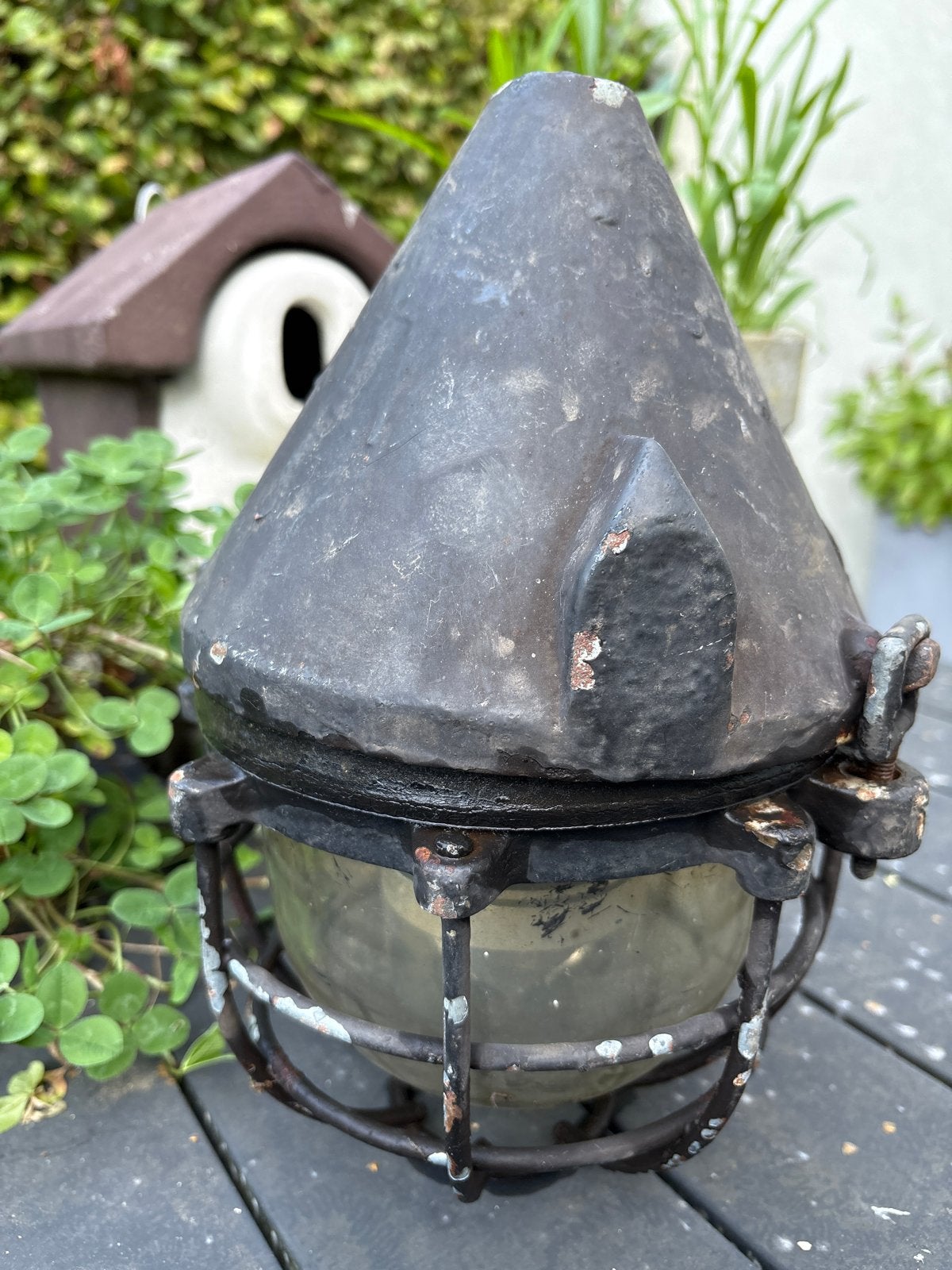 Vintage scheepslamp / buitenlamp - robuust en industrieel, Ophalen
