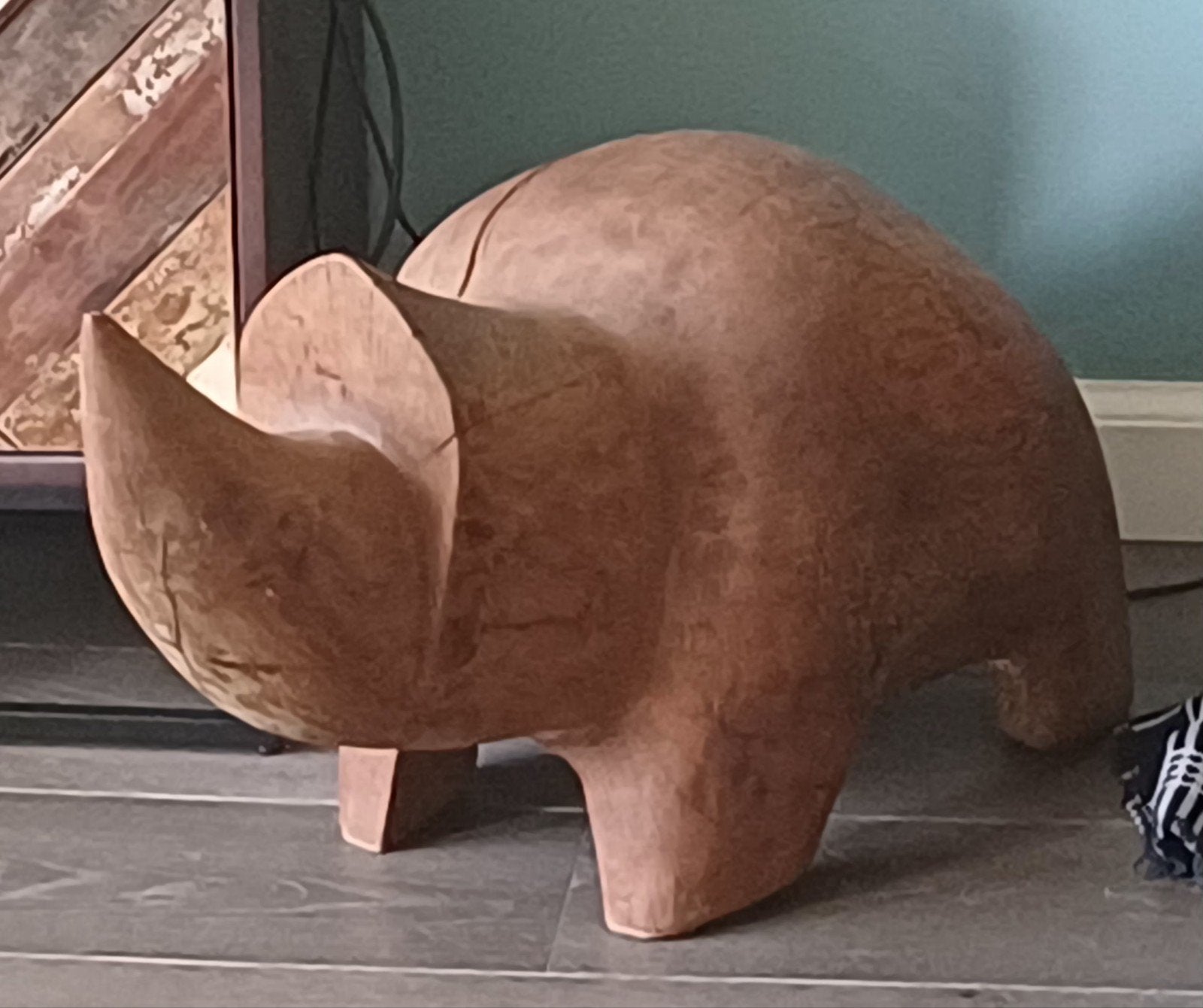 Houten neushoorn, Antiek en Kunst, Ophalen