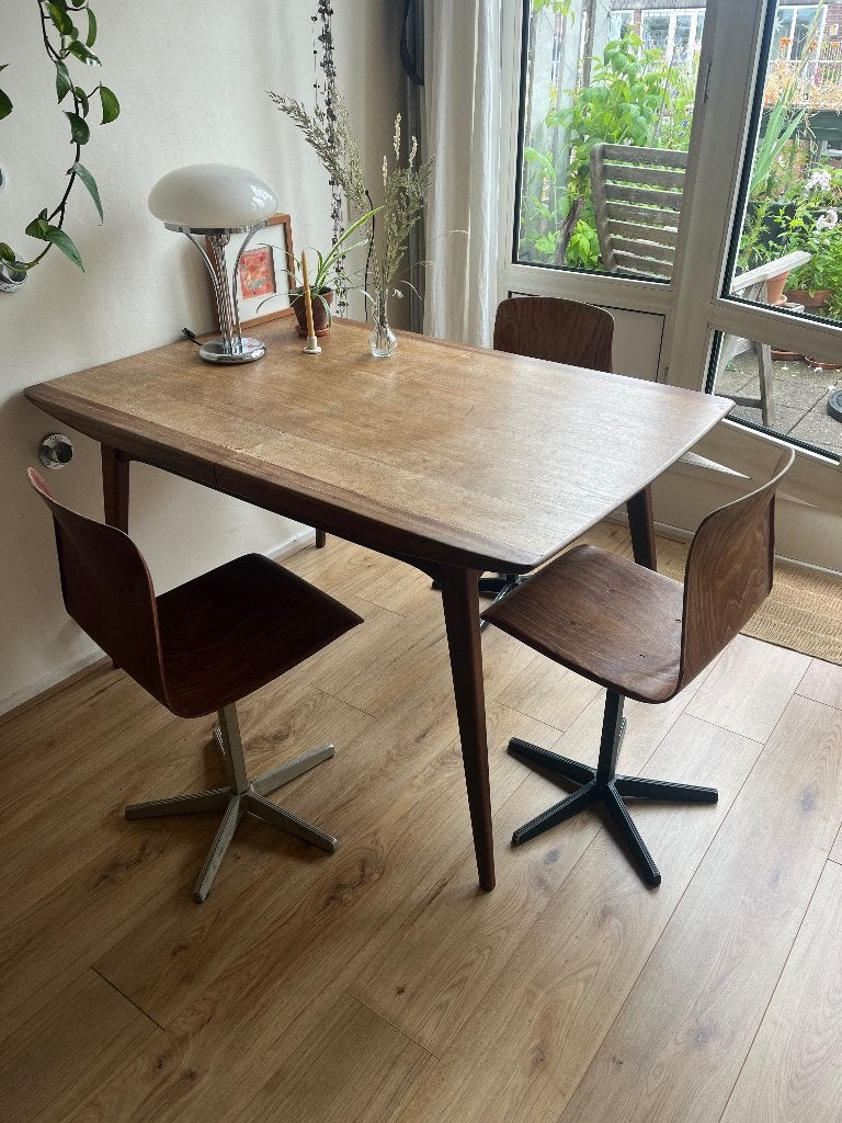 Pagholz plywood stoelen vintage, Ophalen, Gebruikt, Vintage pagholz jaren 50 jaren vijftig, Hout