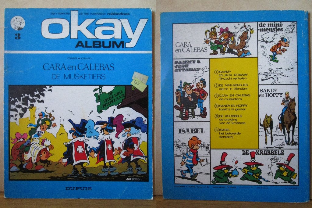OKAY 3: De musketiers - Cara en Calebas (SC), Boeken, Meerdere stripboeken, Ophalen of Verzenden, Gelezen, Mazel
