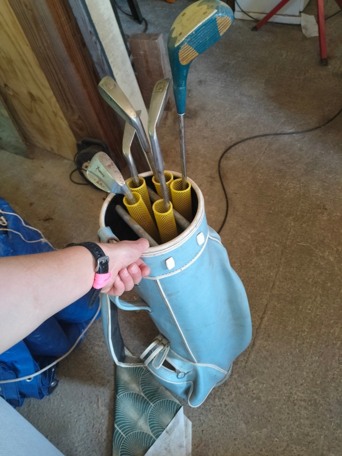 Vintage Golfset met Tas - Spalding & MacGregor Clubs, Ophalen, Gebruikt, Set, Overige merken