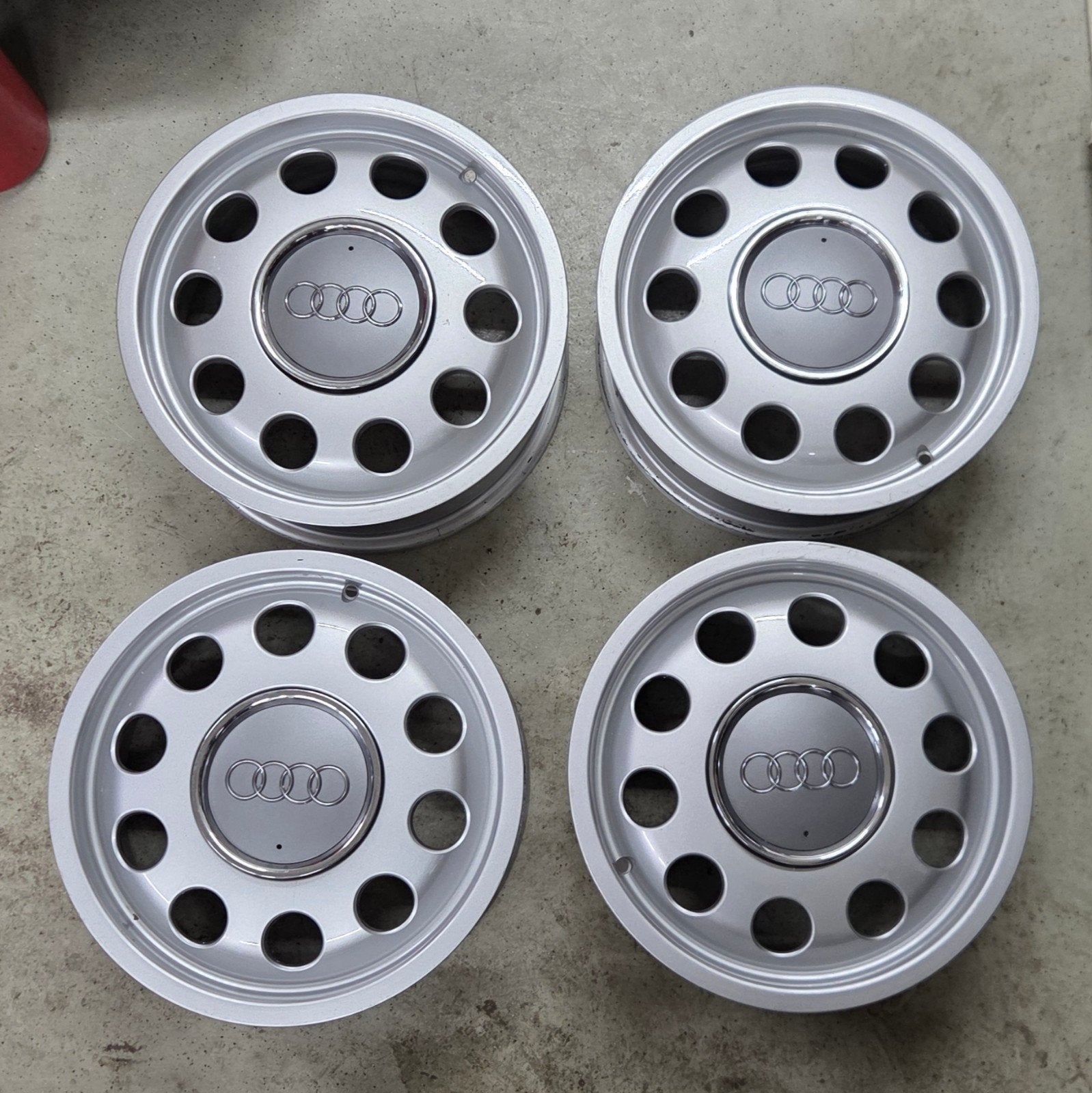 Set van 4 originele Audi 15 inch velgen, Auto-onderdelen, Ophalen, Audi, Gebruikt, 15 inch