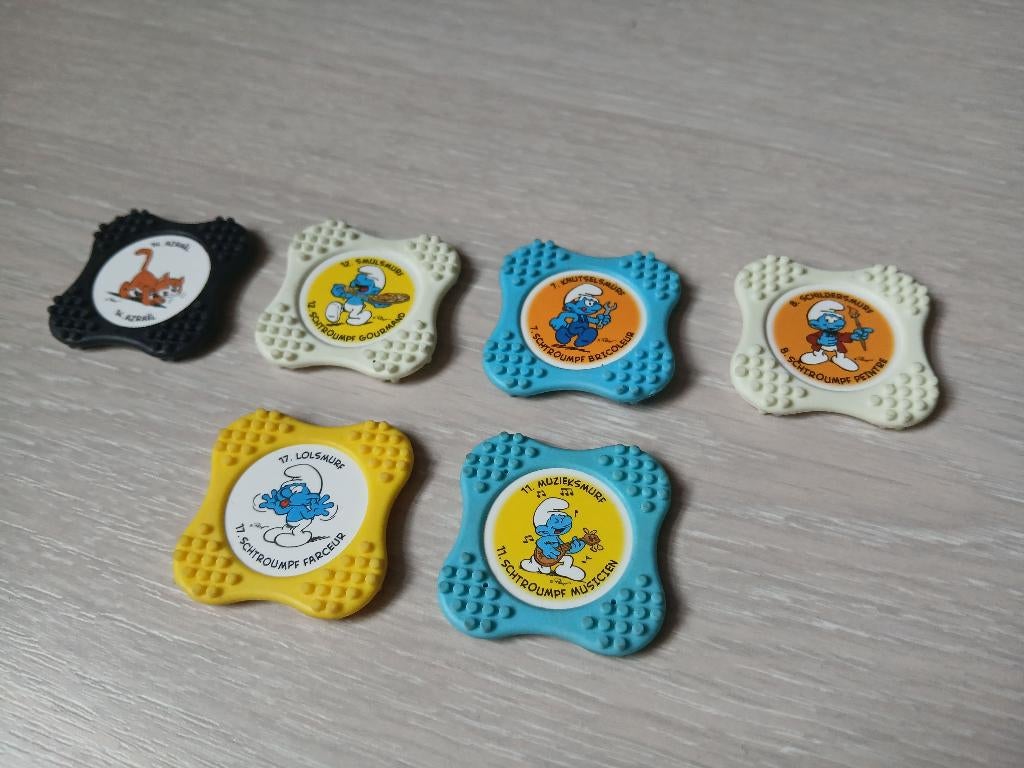 6x Smurfen Skatterz uit 2009, Ophalen of Verzenden, Zo goed als nieuw, Verschillende Smurfen, Gebruiksvoorwerp