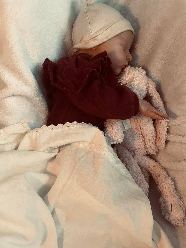 Reborn Laura Teruil Babypop-by bonnie brown, Ophalen, Zo goed als nieuw, Babypop