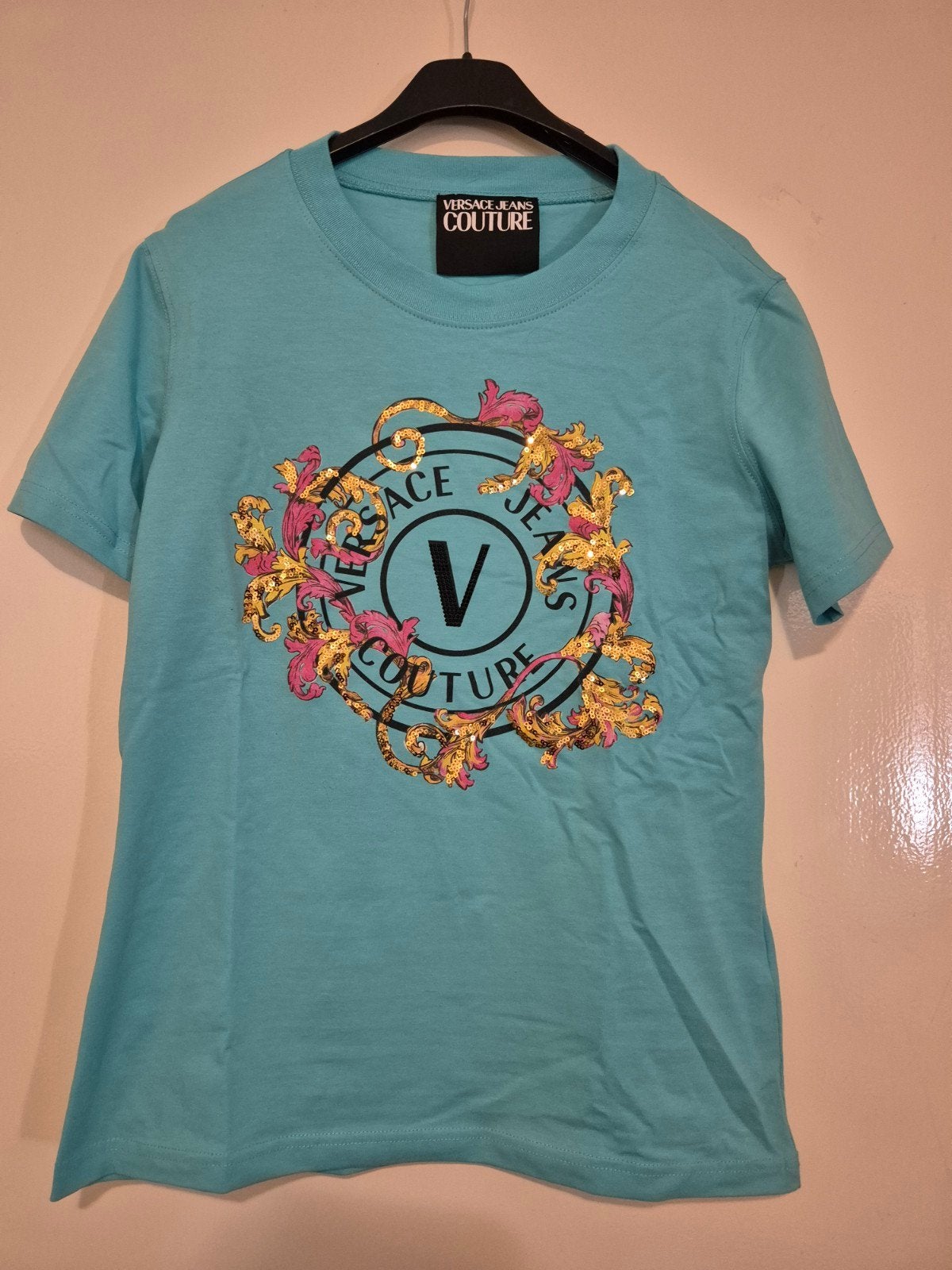 Versace Jeans Couture T-shirt, Overige kleuren, Maat 42/44 (L), Ophalen of Verzenden, Zo goed als nieuw