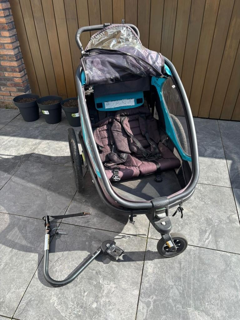 Fietskar Hamax, Fietsen en Brommers, Fietsaccessoires | Aanhangers en Karren, Ophalen, Gebruikt, Opvouwbaar, 40 tot 60 kg