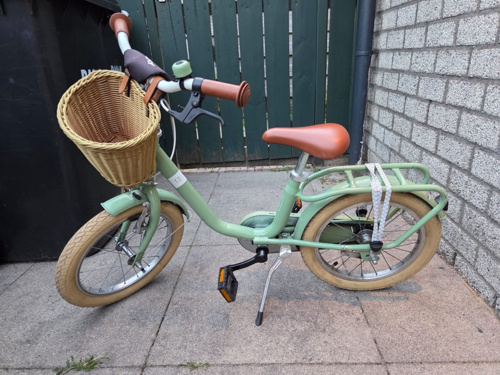 Puky kinderfiets 16 inch - Groen met mandje, Fietsen en Brommers, Ophalen, Terugtraprem, Puky, 16 tot 20 inch