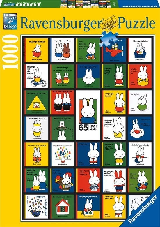 Ravensburger: Nijntje 65e Verjaardag 1000 Stukjes, Ophalen of Verzenden, 500 t/m 1500 stukjes, Nieuw, Legpuzzel