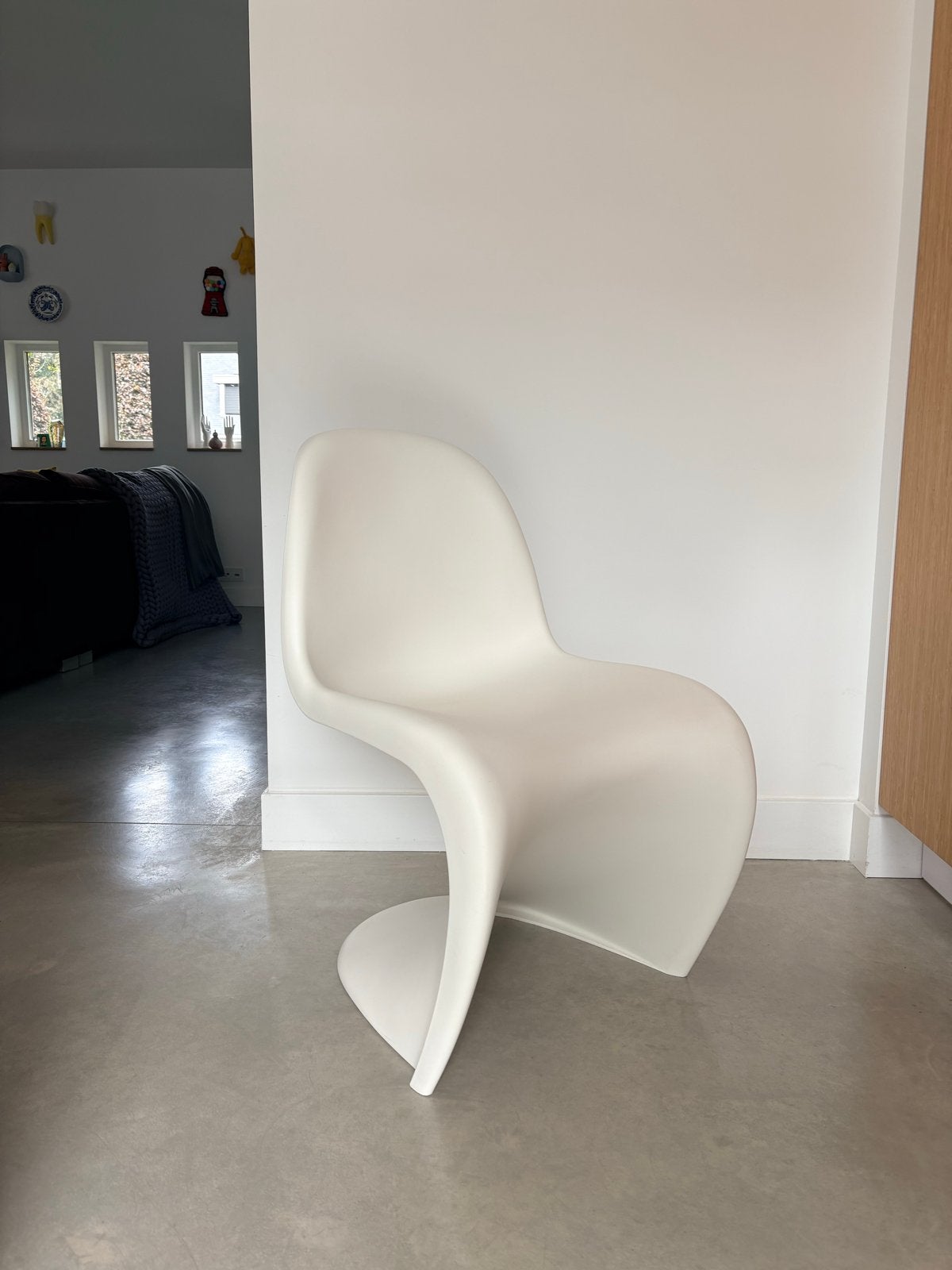 Originele Vitra Panton S stoel - Mat wit, Huis en Inrichting, Ophalen, Kunststof, Gebruikt, Twee
