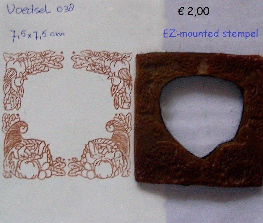 Voedsel 038 EZ-mounted stempel, Ophalen of Verzenden, Gebruikt, EZ-mounted stempel