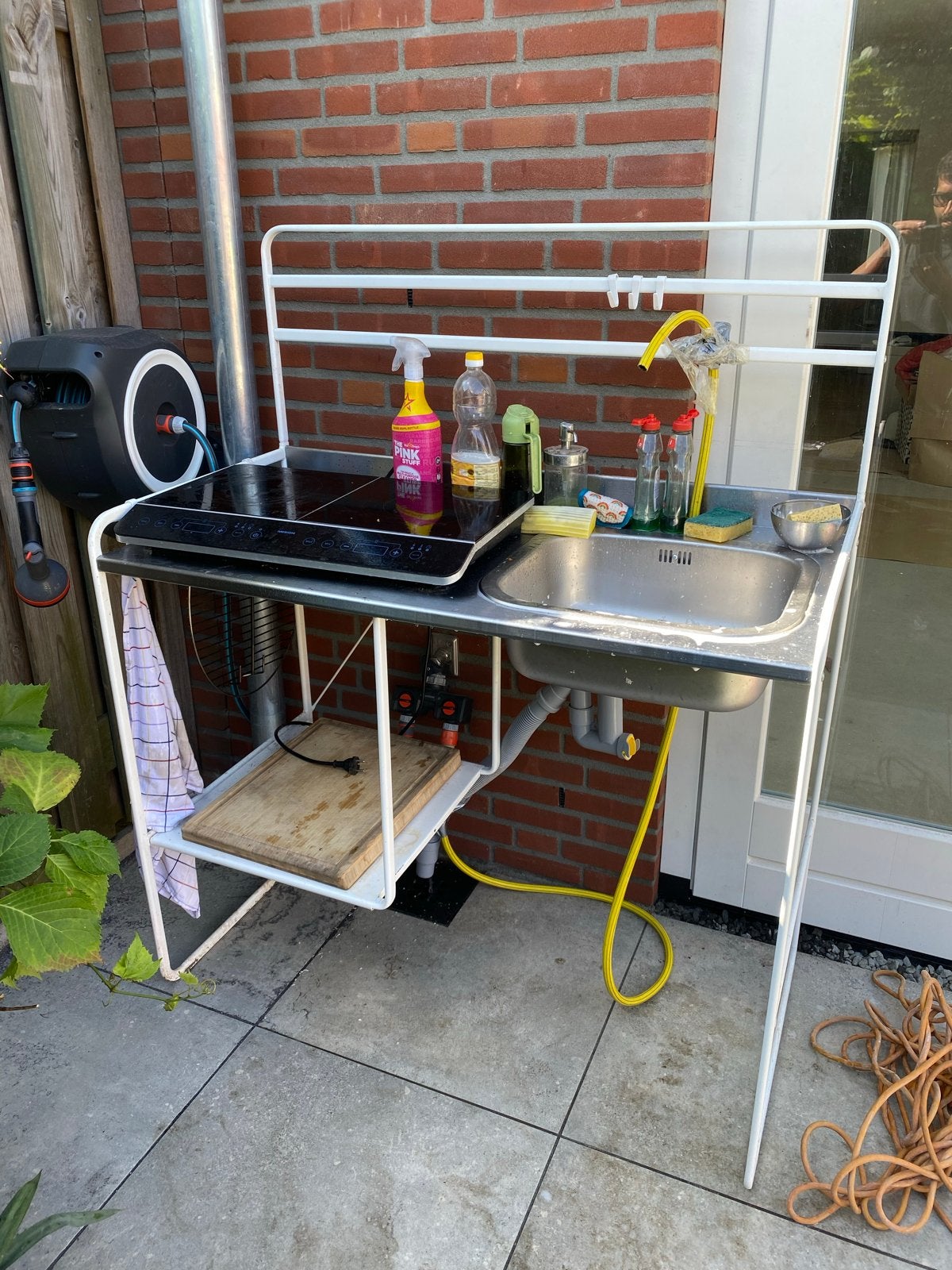 IKEA noodkeuken met Medion inductiekookplaat, Ophalen, Gebruikt, Wit, Overige typen