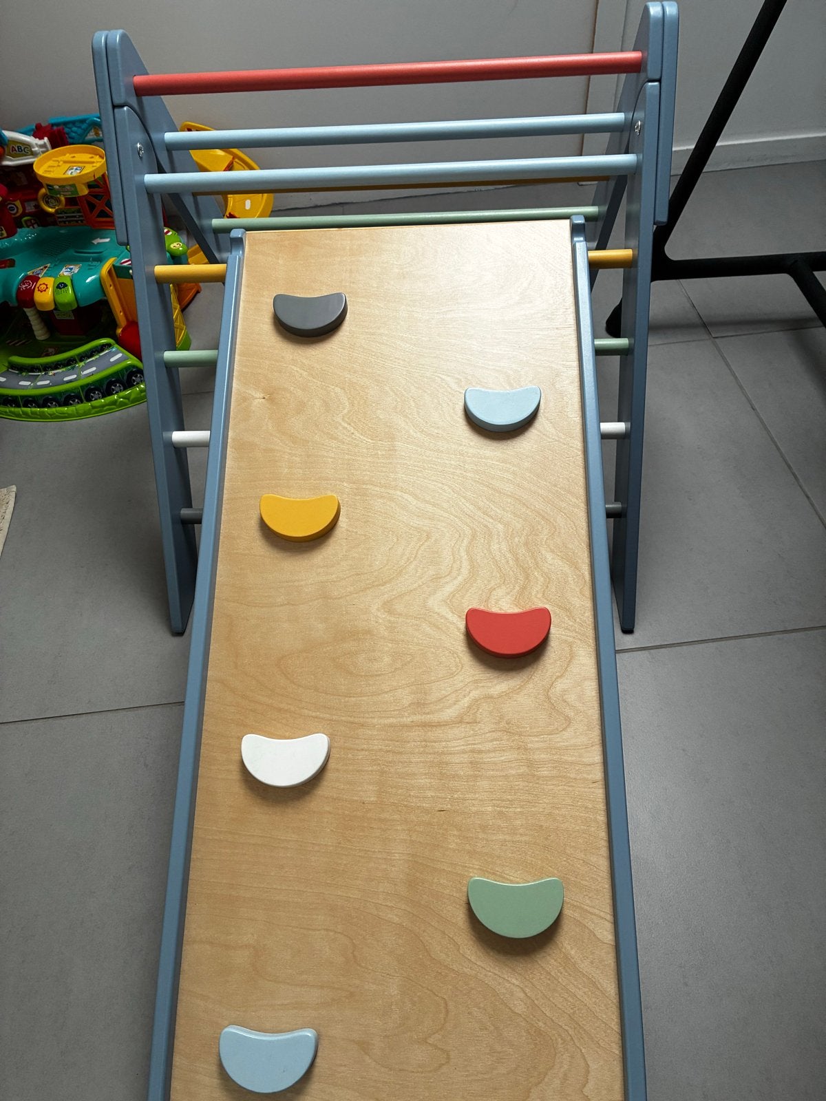 Houten Klimrek met Glijbaan/Klimwand voor Kinderen, Ophalen, Zo goed als nieuw